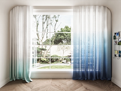 Modern Gradient Curtain Fabric Curtain Universal Curtain model