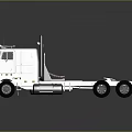 3D Rendered Truck With Silver Cab Black Chassis Multiple Wheels And Reflective Surface