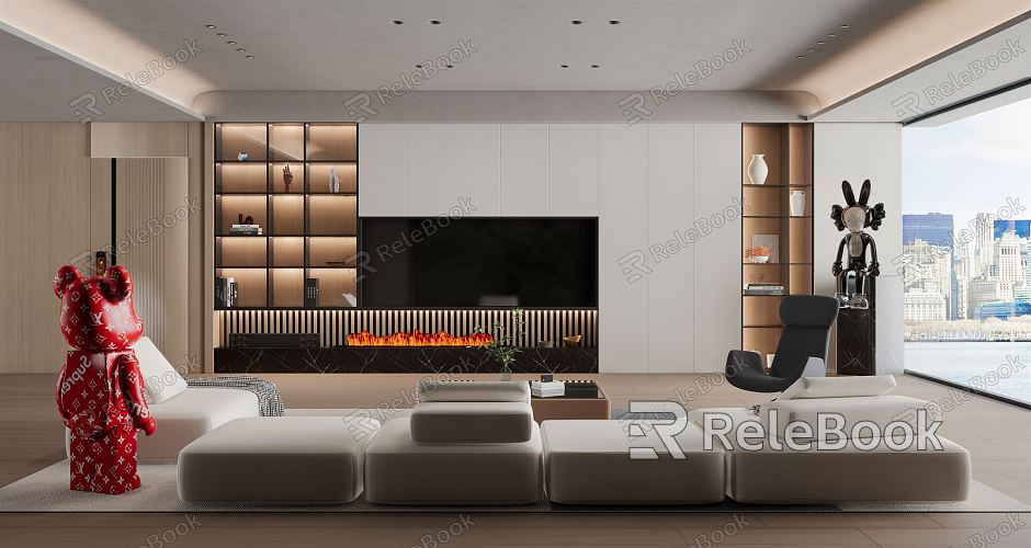 modern living room model