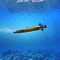 Blue Underwater Ocean Floor With Vibrant Coral Reef And Swimming Fish
