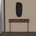 Middle-style porch end-view platform porch cabinet end-view platform 3d model