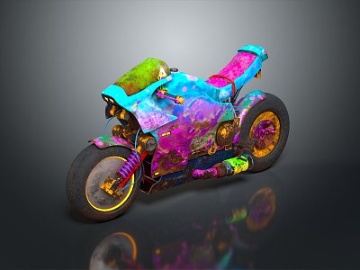 Motorcycle Two-wheeled Motorcycle Cross-country Motorcycle Road Race Motorcycle Motor Vehicle Transport 3d model