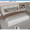 Double bedside table pillow carpet ornaments 3d model