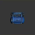 Blue Portable Air Compressor With 41L Tank Wheels And Security Features