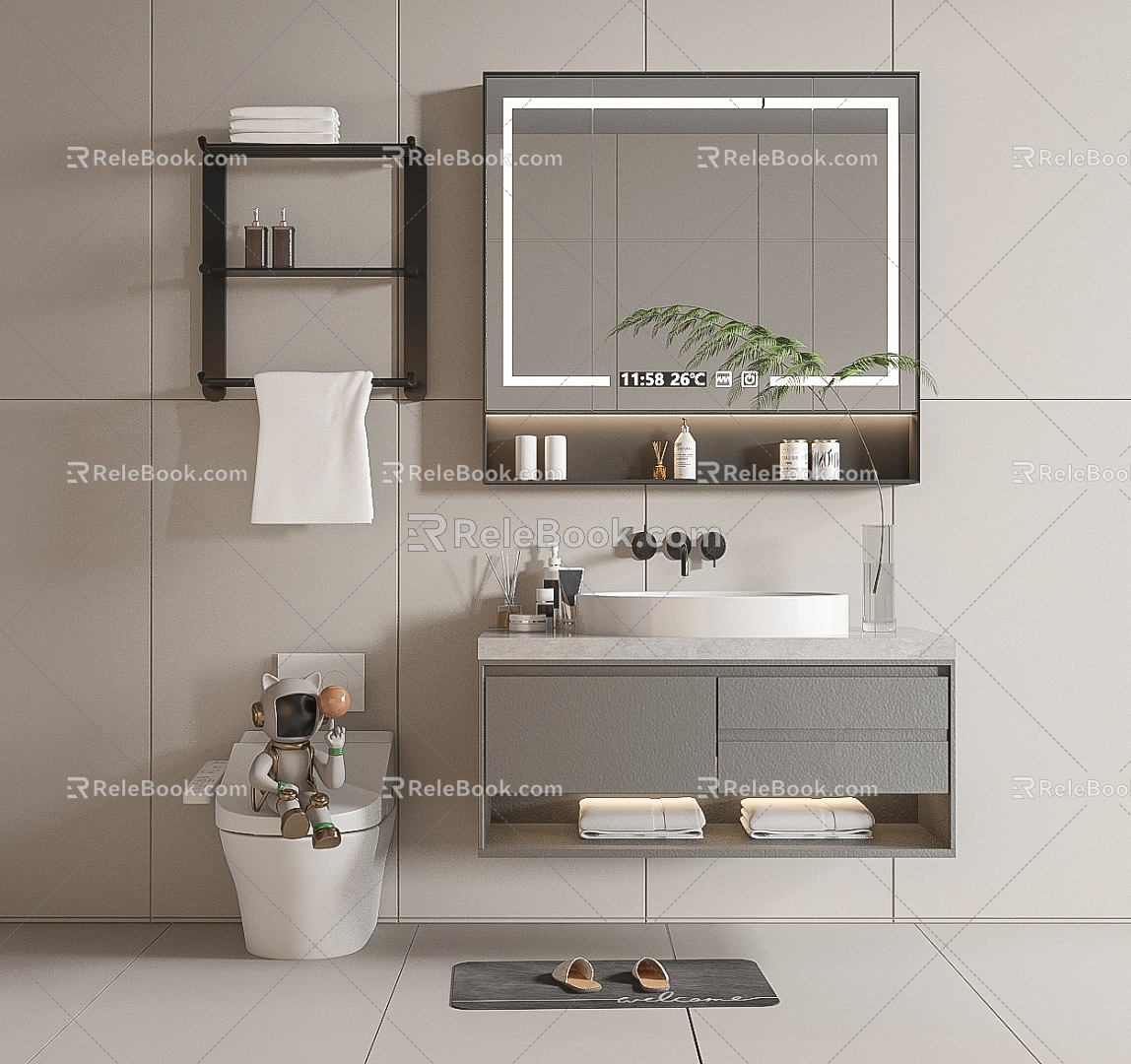 modern sink bathroom cabinet model