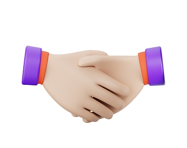 Modern Handshake Cartoon Gesture Small Gesture 3d model