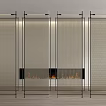 Modern Room Dividers With Metal Frame And Mesh Design Enhancing Interior Space Near Warm Fireplace