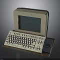 Vintage Electronic Computer With Classic Monitor Retro Keyboard And Old School Design