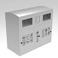 Modern Silver Dual Compartment Recycling Bin With Waste Sorting Icons