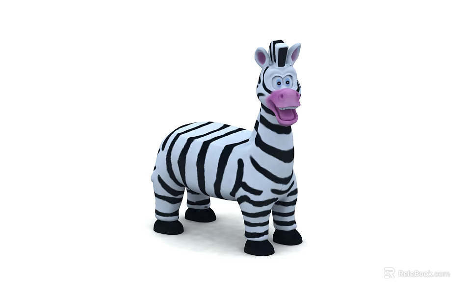 Inflatable Kids Chair With Zebra Shape For Toddler Play And Seating 3d model 