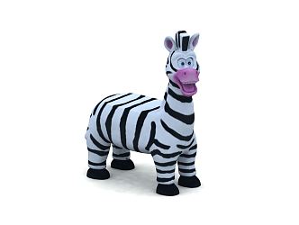 Modern Children's Chair Zebra Stool 3d model