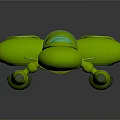 Green Futuristic Spaceship Design With Advanced Features For Cosmic Exploration Missions