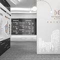 Modern Exhibition Hall With Interactive Data Charts Information Displays And Icons 3d model
