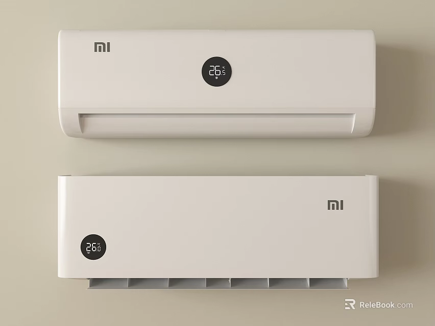 MI Efficient White Wall Mounted Air Conditioner Fan With 26℃ 3d model 