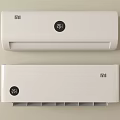 MI Efficient White Wall Mounted Air Conditioner Fan With 26℃ 3d model