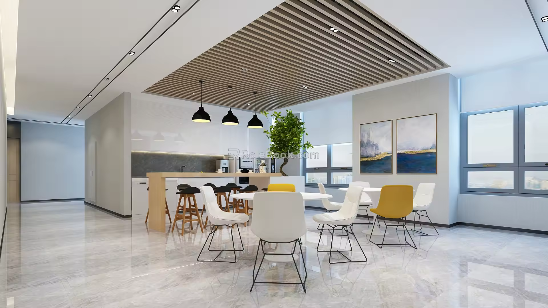 Dormitory Building Public Area Dormitory Building Public Space Leisure Space Tea Room Water Room 3d model