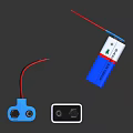 HW Batteries For Household Appliances With Blue White Casing And Red Wire Components