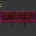 Brown Leather Sofa With Armrests And Wooden Legs For Living Room