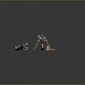 Detailed 3D Rendered Rifle Weapon Featuring Metal Parts Wooden Components And Accessories On Dark Background