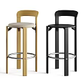 Modern Bar Stools With Various Designs Materials And Styles For Home Kitchen Counters 3d model