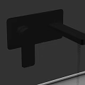 Modern Wall Mounted Faucet With Water Flowing Into Sink And Sleek Design