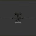 Four Bladed Equipment With Central Circular Hub Metallic Rotor Structure And Mounting Base