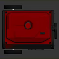 Red Portable Generator With Black Frame Wheels And Control Panel For Outdoor Power Supply