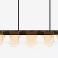 Elegant Modern Hanging Chandelier Featuring Circular Design And Transparent Glass Shades