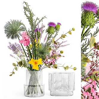 vase ornaments furnishings 3d model