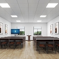 Modern Gym Meeting Room Fitness Room 3d model