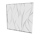 White Wavy 3D Wall Panel Design With Artistic Texture For Modern Interior 3d model
