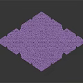 Purple Geometric Fractal Structure With Intricate Triangular Patterns In 3D Design
