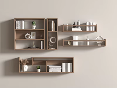 Nordic Storage Rack Wall-Mounted 3d model