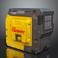 Yellow Ammo Box Storage Container With Red Lettering For Home Organizing And Daily Use