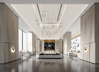 Light Luxury Sales Office Sales Department 3d model