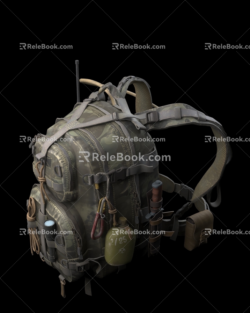 School Bag Tactical Backpack Military Backpack Adventure Bag Outdoor Backpack 3d model