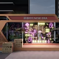 Neon Style Decorative Lights with Various Patterns in New Era Display Area 3d model