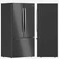 Modern Black Stainless Steel Kitchen Appliances With Bosch Refrigerator Microwave And Built in Design