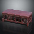 Elegant Classic Style Wooden Coffee Table With Carved Railing Base And Dark Brown Finish