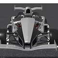 Sleek Sports Race Car With Streamlined Body Rear Wing And Open Cockpit