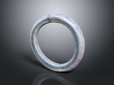Minimalist Blue Gray Ceramic Bracelet with Glazed Finish and Subtle Matte Texture Design 3d model
