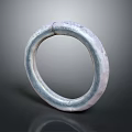 Minimalist Blue Gray Ceramic Bracelet with Glazed Finish and Subtle Matte Texture Design