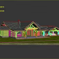 Rustic Log Cabin Featuring Black Roof Wooden Porch Green Lawn White Car And Water Reflection
