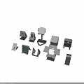 Black Plastic Electronic Device Holders With Various Stand Designs And Apple Logo