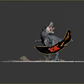 T Rex Dinosaur With Open Mouth On Cracked Base Featuring 10K Subscribers Special Banner