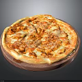 Freshly Baked Pizza With Melted Cheese Tomato Sauce And Crispy Crust On Plate
