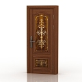 European style solid wood door interior door door 3d model