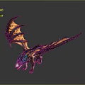 Game Movie Character Dragon With Orange Black Wings Blue Eyes And Detailed Scales