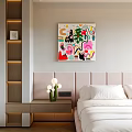 Bright Modern Kids Room Interior With Bed Study Desk And Colorful Rug