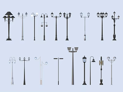 Street Light Outdoor Light Landscape Street Light 3d model